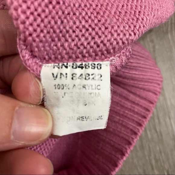 Vintage 90s Mauve Pink Habrand! Crewneck Sweater - Picture 8 of 10